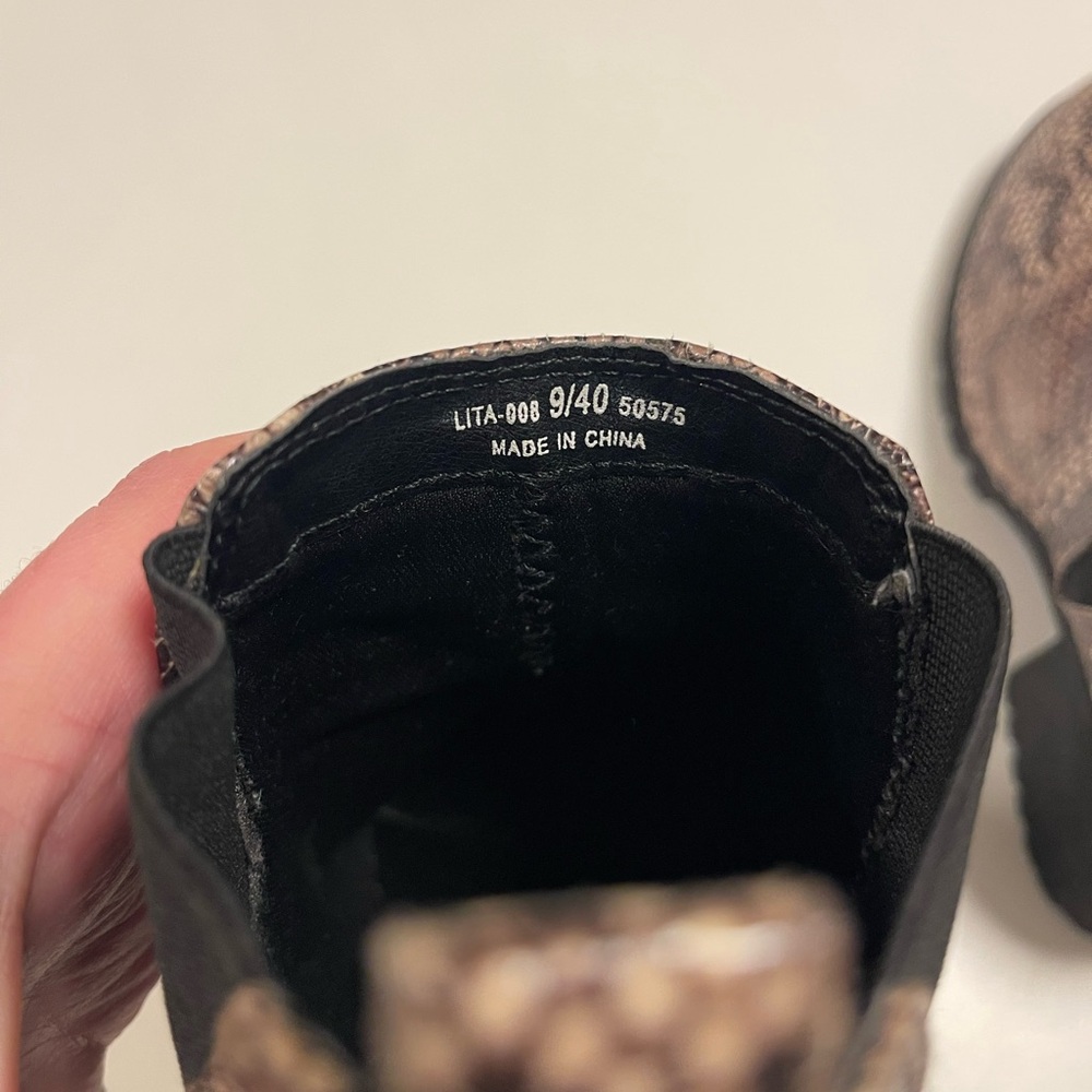 Snakeskin Ankle Booties 9 - Picture 11 of 12
